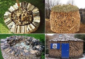 Как сделать поленницу для дров 